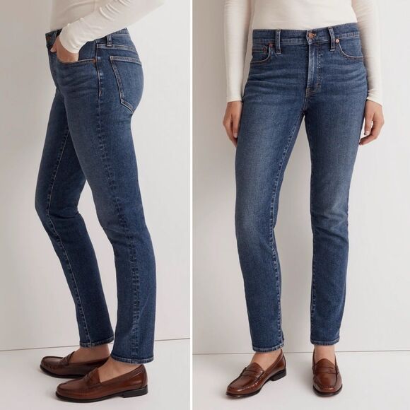Madewell The Mid-Rise Perfect Vintage Jeans Deming Dark Wash Size 29 Casual Prep - Picture 1 of 12